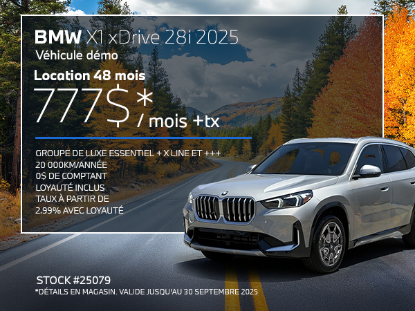Bannière de BMW X1 xDrive 28i 2025